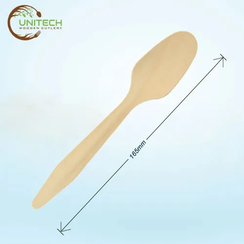 165mm Wooden Spoon - Unitech Wooden Cutlery