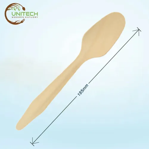 185mm Wooden Spoon - Unitech Wooden Cutlery