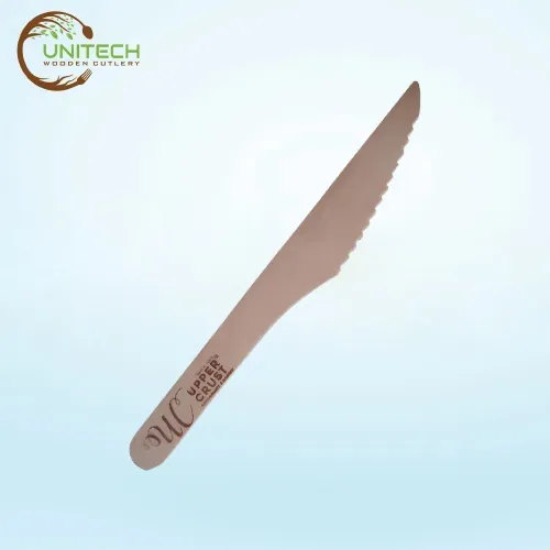 Hot Stamp Customized Wooden Knife - Unitech Wooden Cutlery